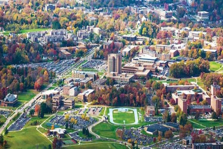 Ariel view of Kent State’s campus